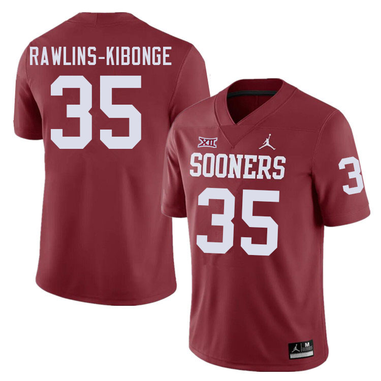Men #35 Nathan Rawlins-Kibonge Oklahoma Sooners College Football Jerseys Sale-Crimson - Click Image to Close